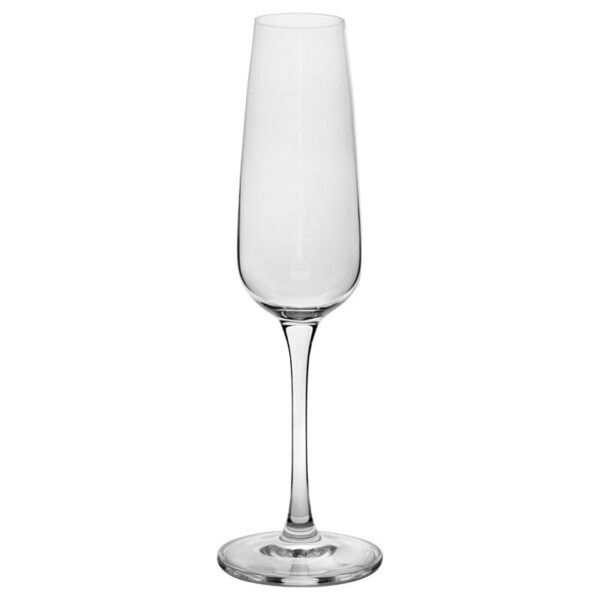 Clear champagne glass