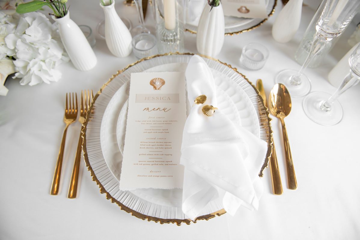 Wavy Rim Gold Charger Plate 1