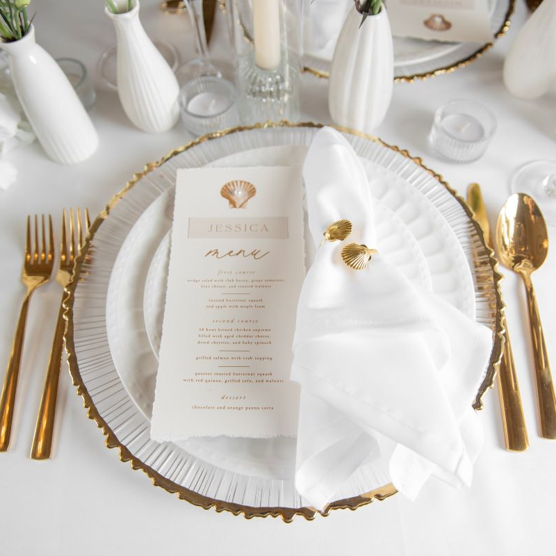 Wavy Rim Gold Charger Plate (1)