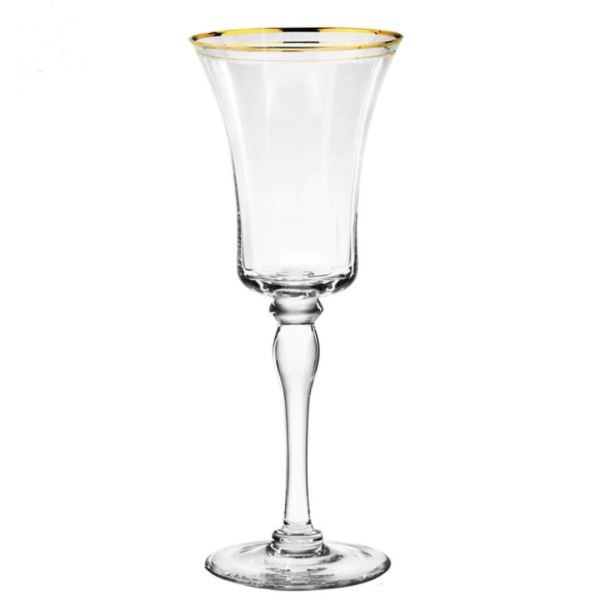 Goblet Glassware with gold rim