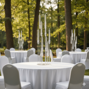 acrylic 5 arms centerpiece