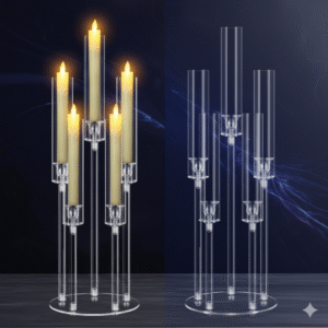 acrylic 5 arms centerpiece