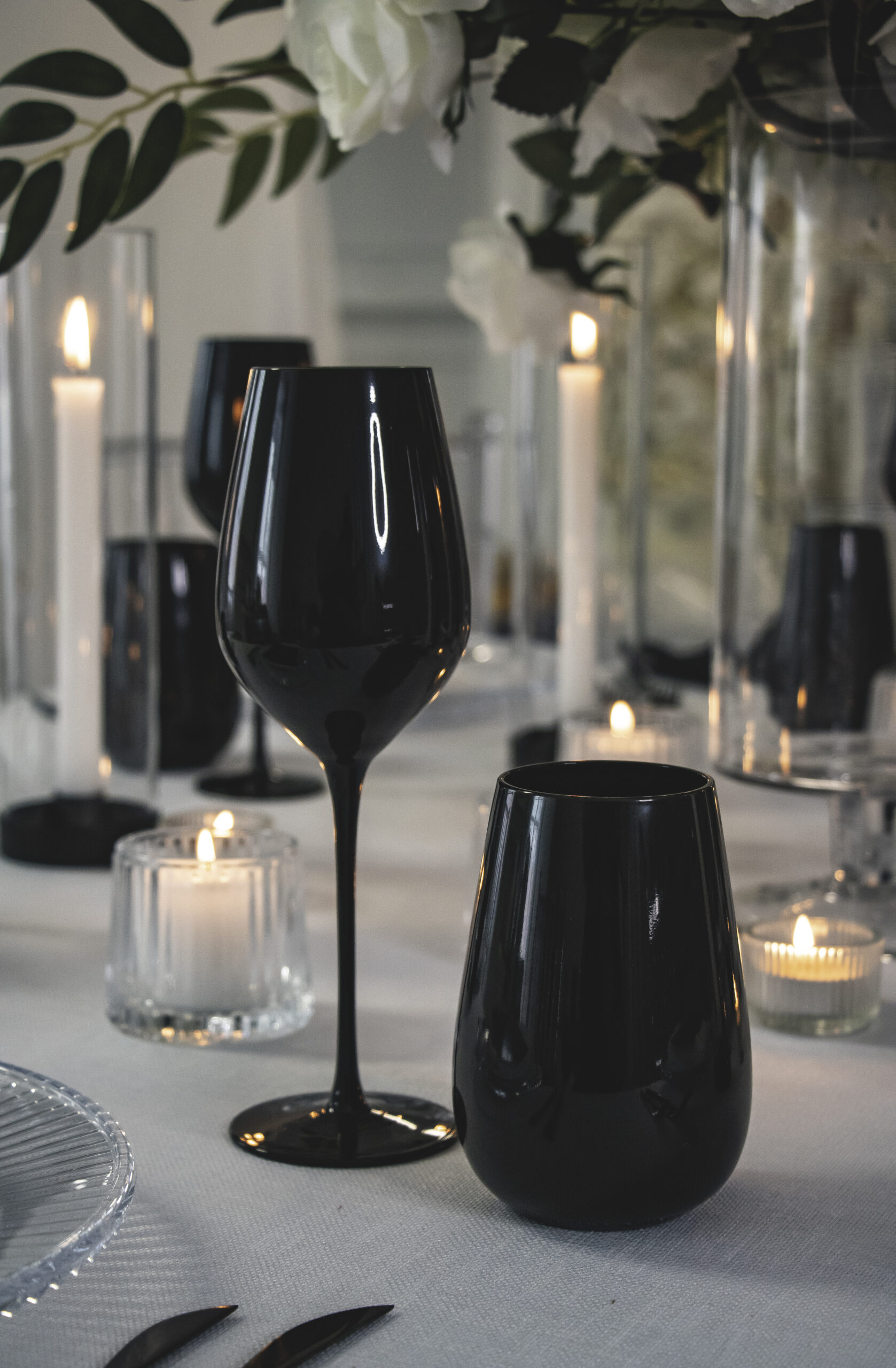 White wine glass-Black - Image 2