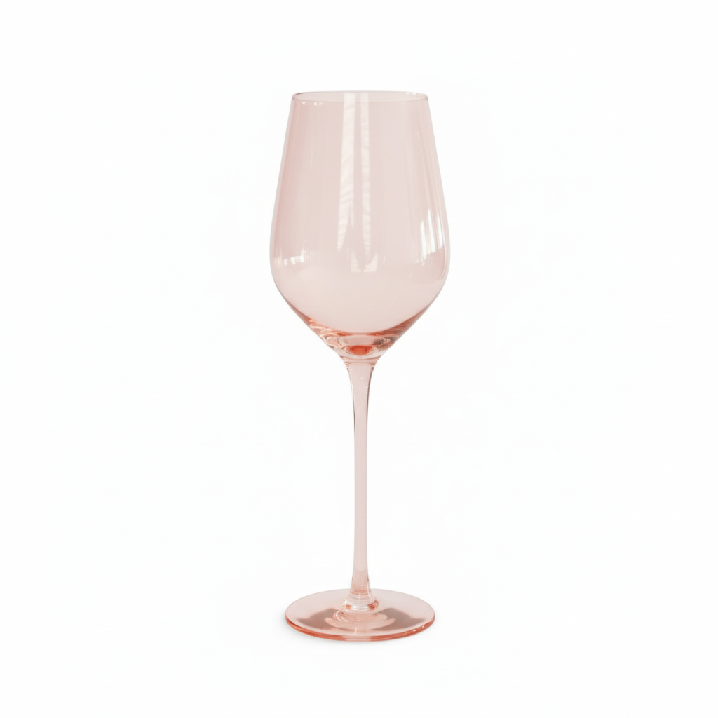 bella rose gold wine glass