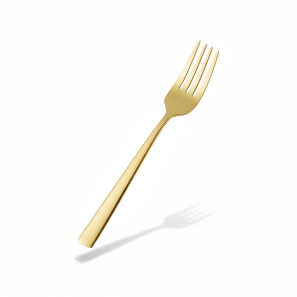 gold dessert fork