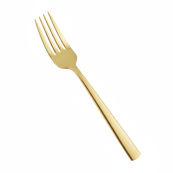 gold dinner fork
