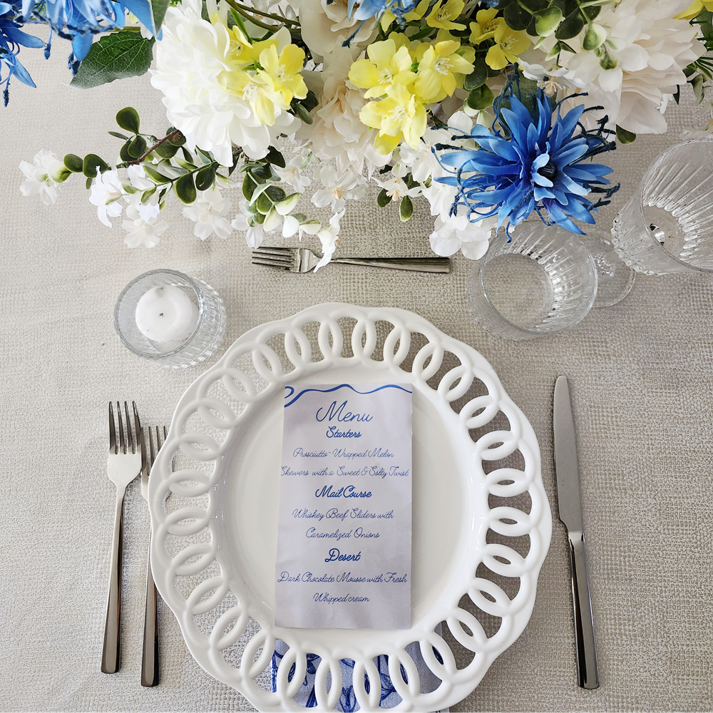 Ivory Filigree Charger Plate - White - Image 5