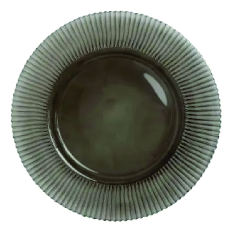 Smoky Quartz Glass Charger
