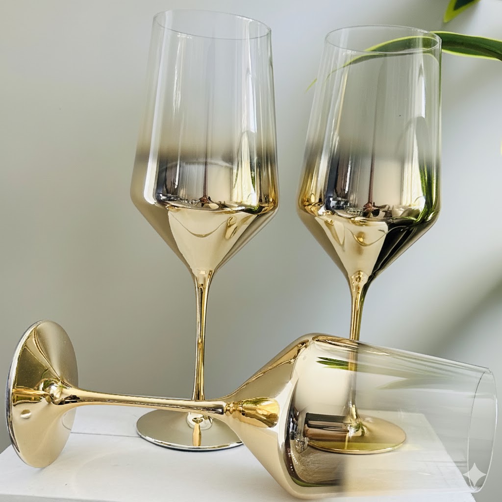 Gold Ombre Red Wine Glass - Image 3