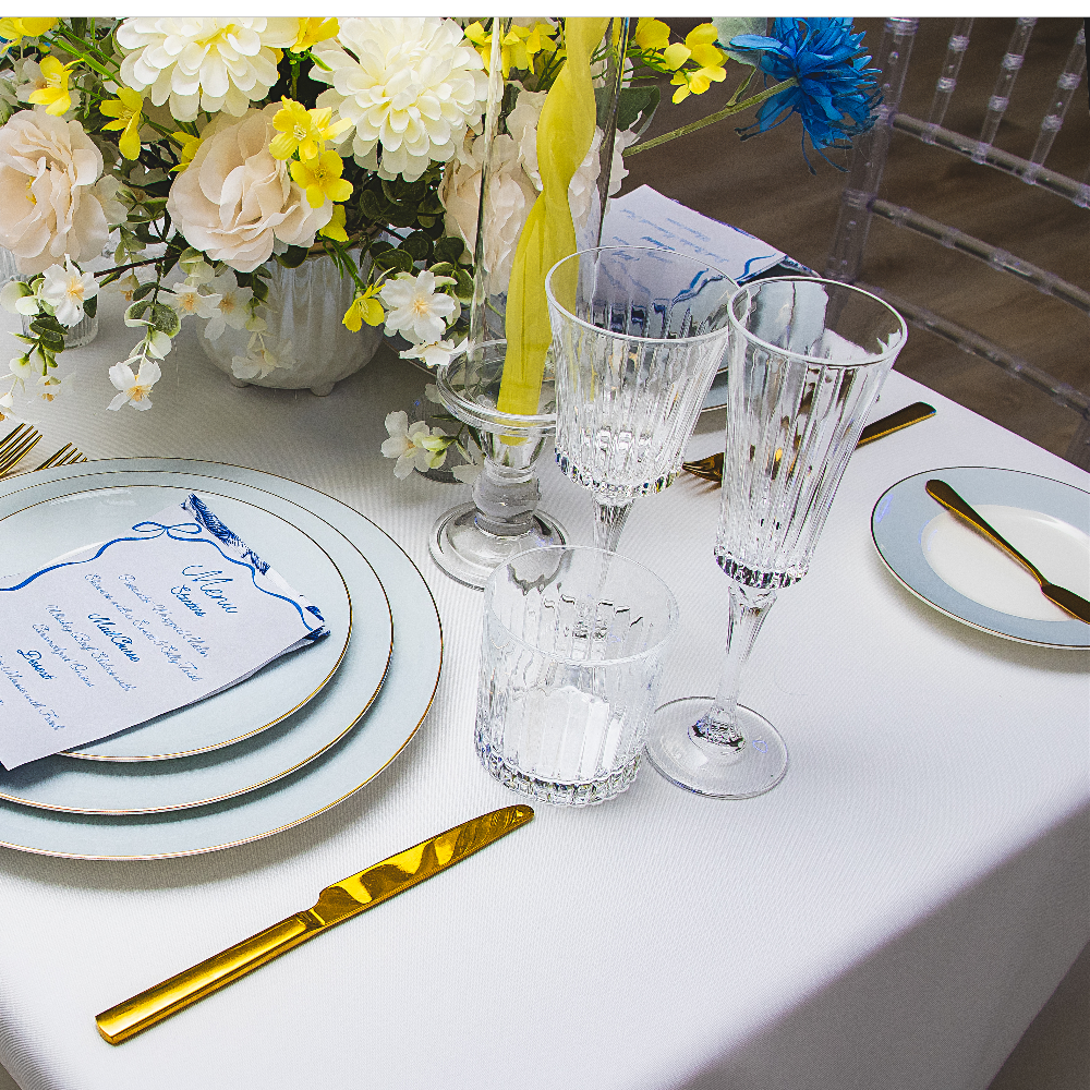 Azure Elegance 10.5" Dinner Plate-Bone China - Image 5