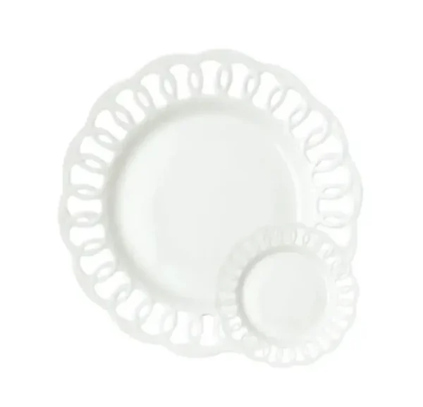 Ivory Filigree Charger Plate White - Image 2