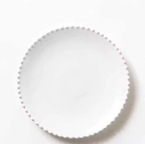 pearl rim classic white ceramic charger plate Canada