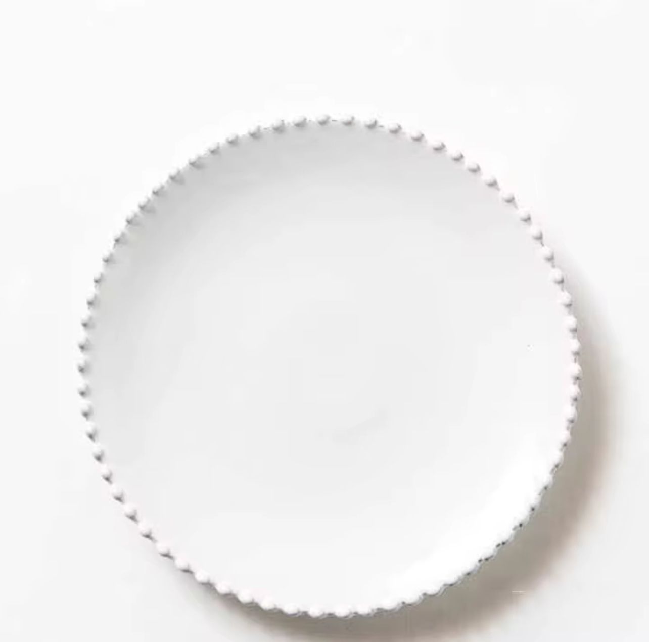 pearl rim classic white ceramic charger plate Canada