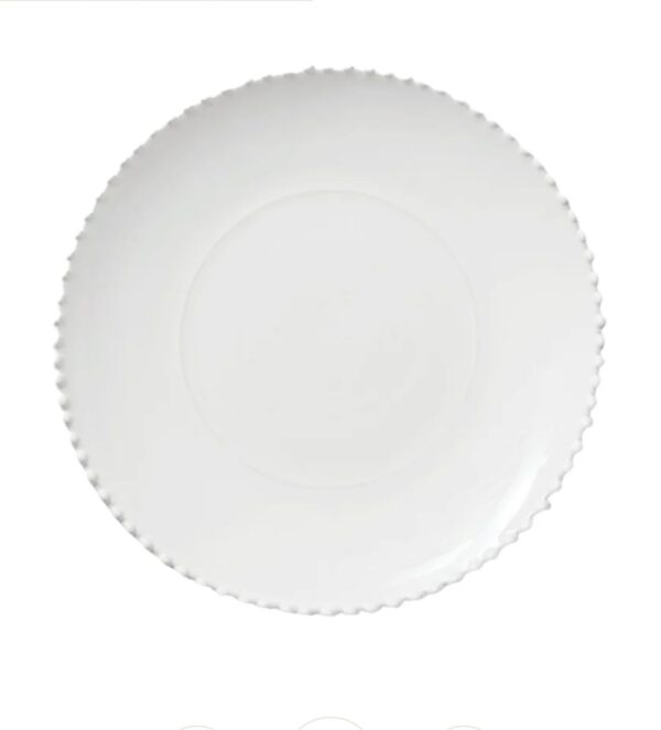 pearl rim classic white ceramic dinner plate Canada