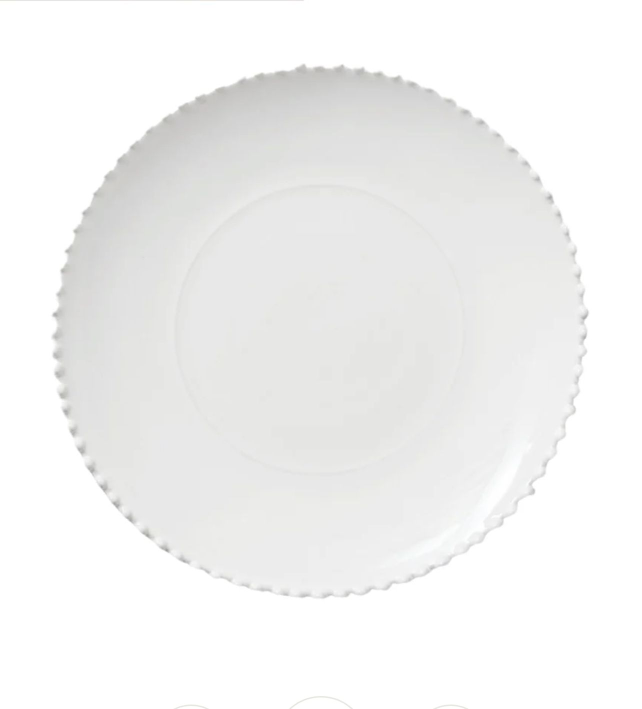pearl rim classic white ceramic dinner plate Canada