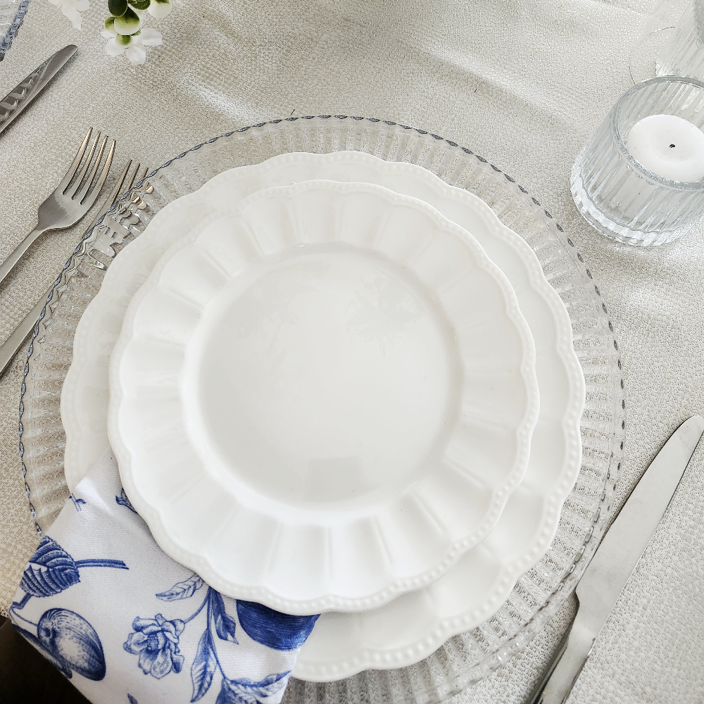 Maison Lace 13" Charger Plate - White - Image 3