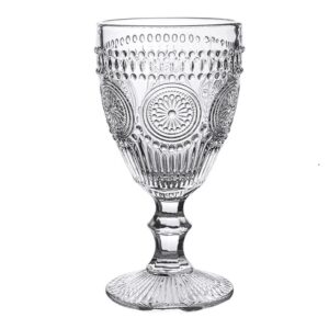 Sunflower Embossed water glass
